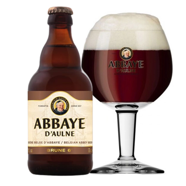 Bia Bỉ Abbaye d’Aulne Brune 6,0% – Chai 330ml – Thùng 24