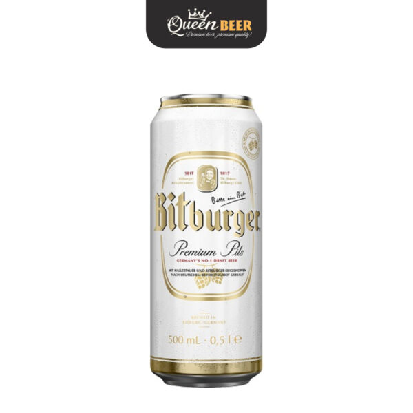 Bia Đức Bitburger Premium Pils 4,8% – Lon 500ml