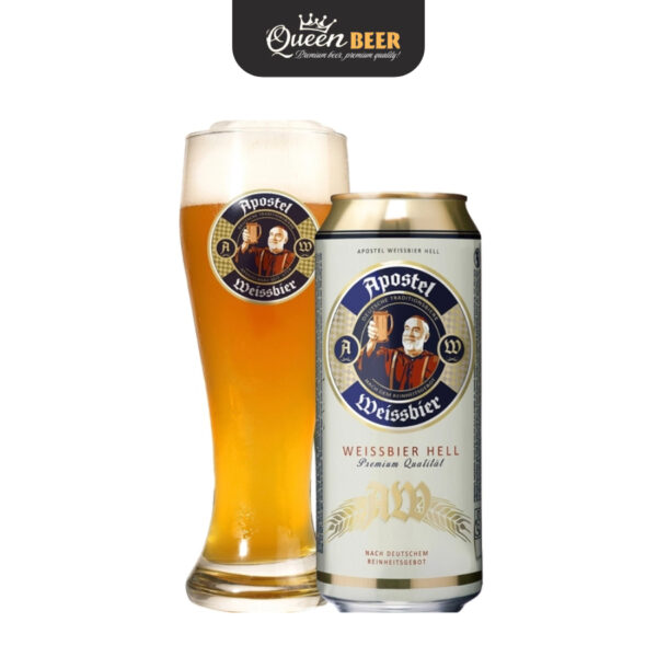 Bia Đức Apostel Weissbier Hell 5,3% – Lon 500ml