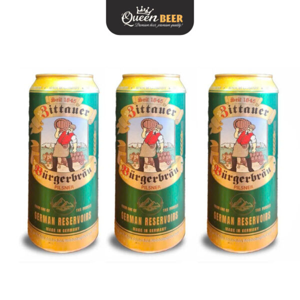 Bia Đức Zittauer Burgerbrau Pilsner 4.8%, Lon 500 ml