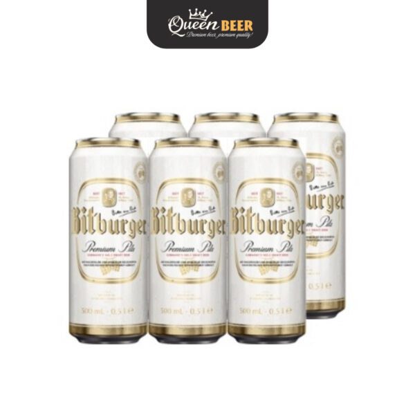 Bia Đức Bitburger Premium Pils 4,8% – Lon 500ml