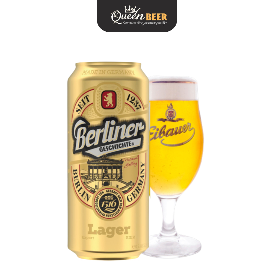 Bia Đức Berliner Geschichte Lager Export 5.2% Alc – Lon 500ml